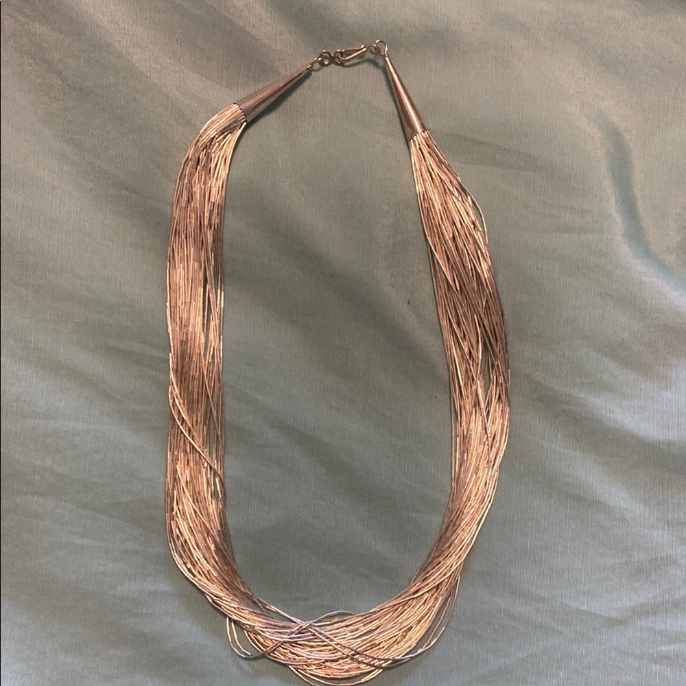 Elegant Silver Necklace with Multi-Strand Design